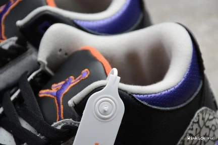 BLACK RETRO - PURPLE COURT JORDAN 3 1018
